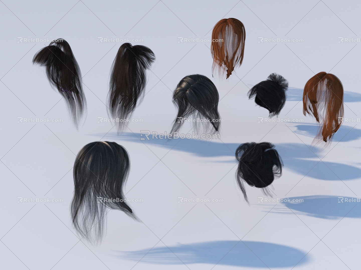 Hair Anime Hair Woman Hairdressing 3d model