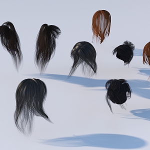 Hair Anime Hair Woman Hairdressing 3d model