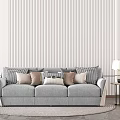 modern three-seat sofa double sofa 3d model