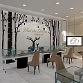 Elegant Modern Jewelry Store Facade With Glass Doors And Illuminated Display Cases
