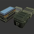 Assorted Storage Cases Featuring Blue Panel Secure Lids And Sturdy Build