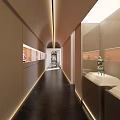Cultural Center Modern Interior Design With Long Hallway Glass Display Cases And Ancient Artifacts