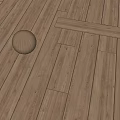 Natural Wooden Floor Surface With Decorative Ball And Laying Planks