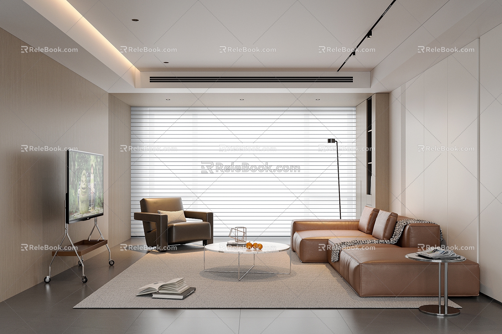 modern living room 3d model