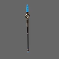 Lance Long Spear Cold Weapon PBR Next Generation Ancient Weapon Long Handle Weapon Frostbite Spear Game Equipment 3d model