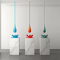 Modern Sculpture Gradient Water Drop Sculpture 3d model