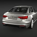 Sleek Silver Audi Sedan Sporty Exterior Design With Dynamic Front Grille And Alloy Wheels