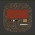 Everyday Living Supplies With Cone Barrels Pallets Crate And Gray Slab Near Red Game On Container