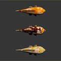 Three Colorful Koi Fish With Vibrant Yellow Orange And Spotted Patterns