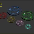 Durable Barbell Plates With Various Weight Sizes For Fitness Training Equipment
