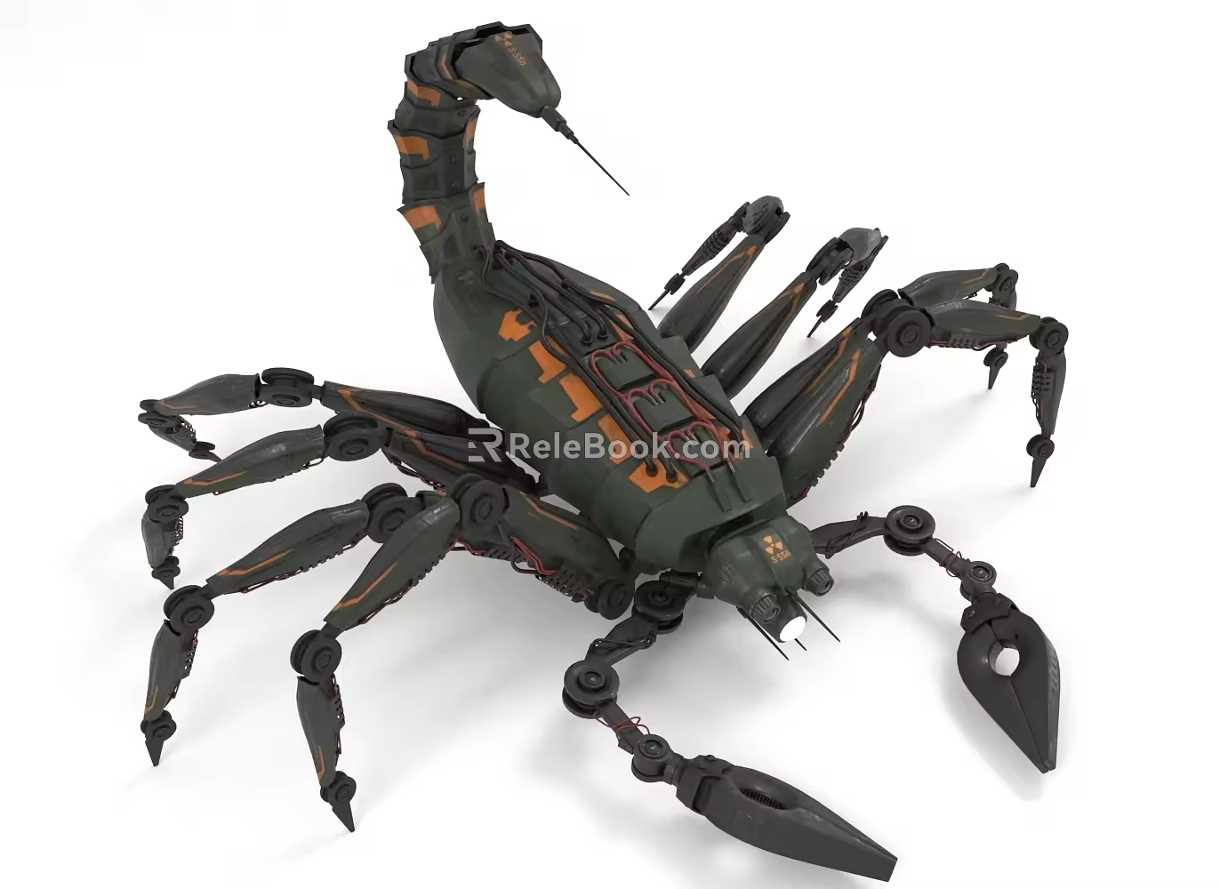 Machine Scorpion Armed Detection Machine Land Drone 3d model