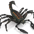 Machine Scorpion Armed Detection Machine Land Drone 3d model