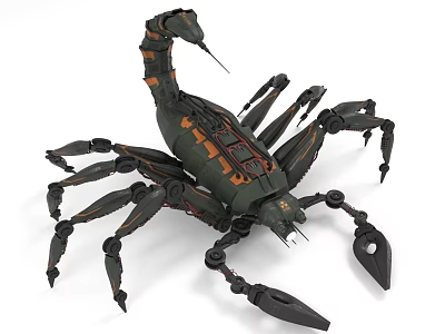 Intelligent Machine Shaped As Mechanical Scorpion 3d model