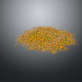 Clustered Yellow And Green Small Dots On Gray Background With Light Source