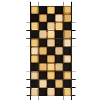Elegant Luxury Chandelier Featuring Golden Brown Square Geometric Pattern for Modern Home Interior 3d model