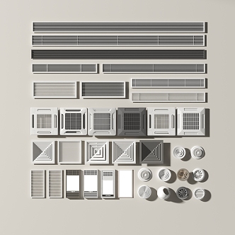 Air conditioning outlet, central air conditioning exhaust fan, return air outlet, exhaust air diffuser, air conditioning outlet, Yuba spherical air outlet, grille air outlet 3d model