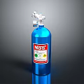 Car Equipped With Blue NoE Gas Cylinder For Vehicle Safety Use