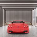 Modern Garage Stylish Indoor Ferrari Garage 3d model