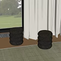 Middle Ancient Style Side Stool Round Side Stool Stone Side Stool 3d model