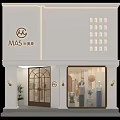 MAS Clothing Store Exterior Design With Glass Window And Mannequin