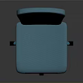 Turquoise Office Chair With Mesh Backrest Adjustable Design And Swivel Wheels