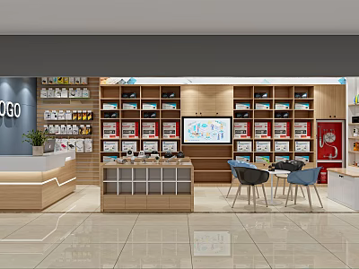 Modern store intelligent monitoring security equipment store 3d model