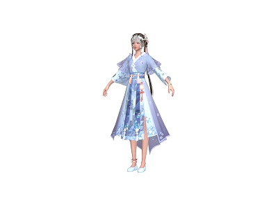 The next era PBR game realistic xianjian wonder biography qi Bai mo Qing 2K with bone skin can do action 2018227189 3d model