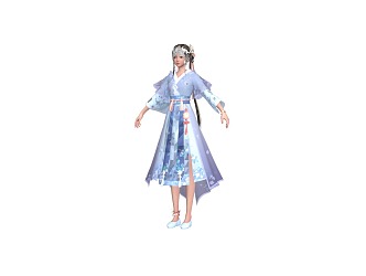 The next era PBR game realistic xianjian wonder biography qi Bai mo Qing 2K with bone skin can do action 2018227189 3d model