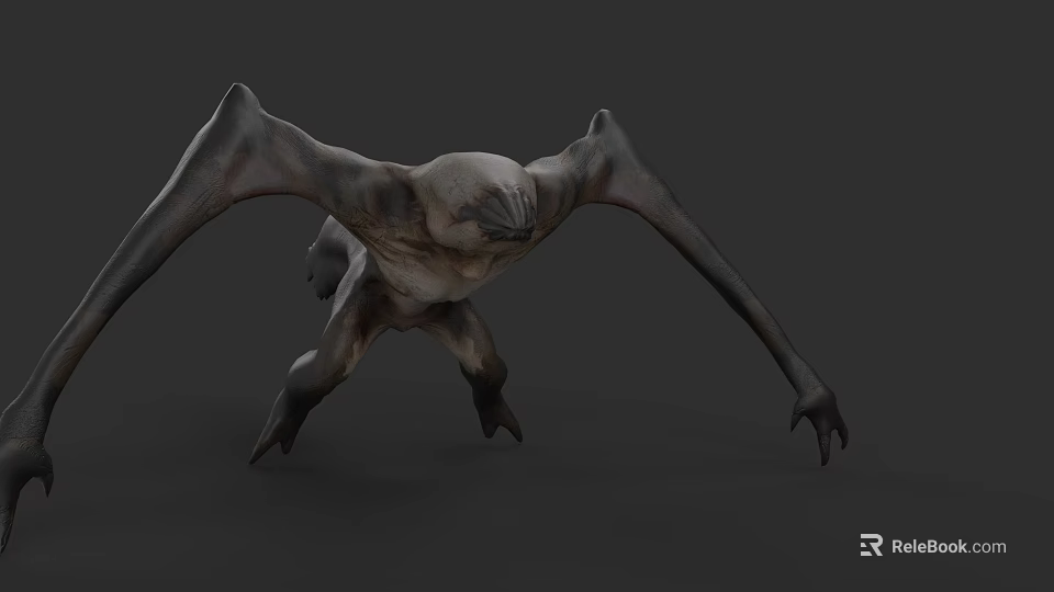 Winged Fantasy Monster With Sharp Claws 3D Model Game Movie Character 3d model 