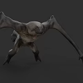 Winged Fantasy Monster With Sharp Claws 3D Model Game Movie Character