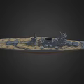 Warship Dreadnought Class Destroyer Battleship Cruise Ship Frigate Ship Carrier Low Face Number Low Model Simple Model Game Movie Class Realistic 3d model