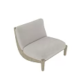 Stylish Modern Single Sofa With Soft Fabric Cushion And Wooden Frame Design