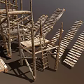 Heavy Duty Industrial Scaffolding Equipment With Steel Platforms And Ladders