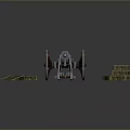 Vintage Cannon Weapon with Wooden Wheels and Ammunition Boxes on Dark Background