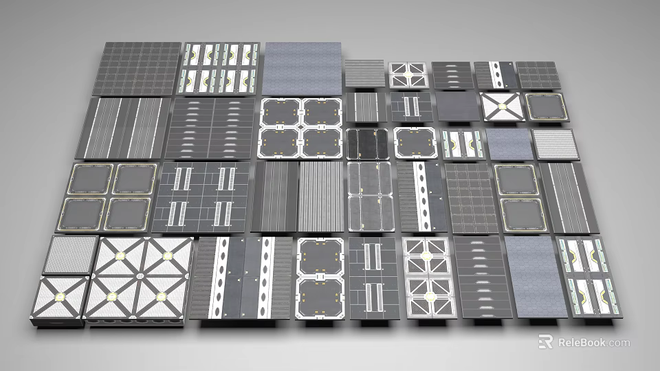 Various Floor Design Samples With Different Patterns And Material Options 3d model 