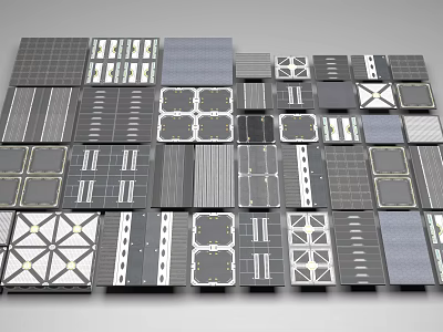 Various Floor Design Samples With Different Patterns And Material Options 3d model