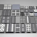 Various Floor Design Samples With Different Patterns And Material Options 3d model