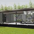New Chinese style gallery 3d model