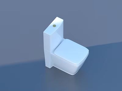 White Ceramic Modern Toilet With Sleek Design And Comfortable Seat For Bathroom Use 3d model