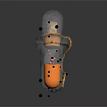 Household Decorative Glass Bottle With Orange Liquid And Cork Stopper And Floating Orange Drops
