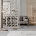 New Chinese floor lamp 3d model