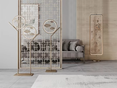 New Chinese floor lamp 3d model