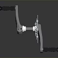 Sturdy Bicycle Crankset with Chainring and Pedals for Daily Living Use