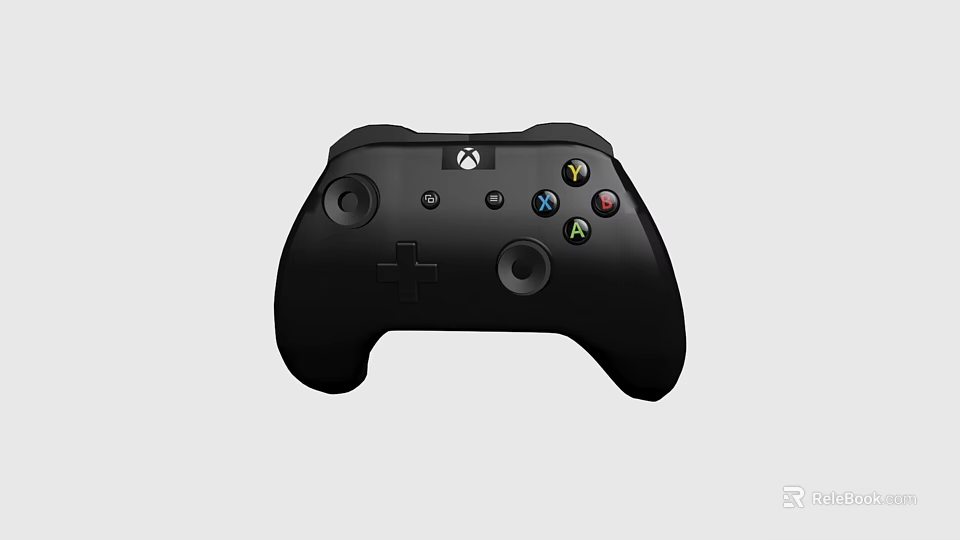 Black Xbox Wireless Game Controller With Colorful Buttons And Ergonomic Design Grip 3d model 