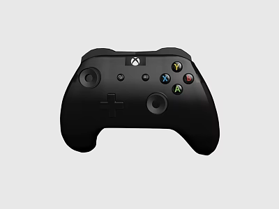 Black Xbox Wireless Game Controller With Colorful Buttons And Ergonomic Design Grip 3d model