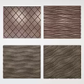 Various Textured Upholstered Wall Panels With Different Patterns And Colors For Home Decor 3d model