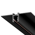Detailed View Of Black Architectural Metal Profile Cross Section Structure