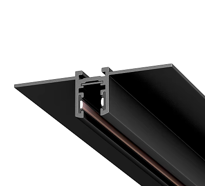 Detailed View Of Black Architectural Metal Profile Cross Section Structure 3d model