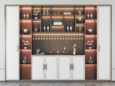 New Chinese Wine Cabinet 3d model