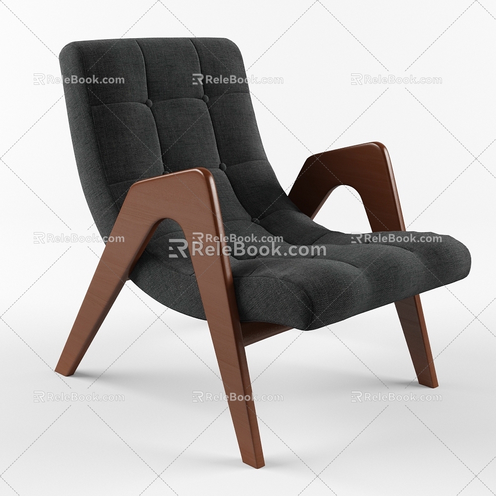 American Casual Single Chair 3d model